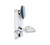 Ergotron StyleView Lift Vertical Mural 60-609-216 Blanc - Support écran jusqu'à 24" (61cm), VESA 75/100mm, charge max. 15kg, ajustement hauteur 229mm