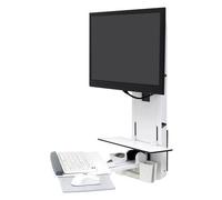 Ergotron StyleView Vertical Lift, Patient Room - Kit de montage moniteur/clavier (vertical) - assis-debout - montable sur mur - jusqu'à 24 pouces - blanc