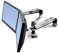 Ergotron Support de table pour écran LX Dual Arm Side by Side Desk Mount 2 Écran(s) 38,1 cm (15\ ) - 68,6 cm (27\ ) aluminiu