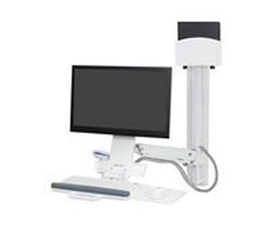Ergotron Système Sit-Stand Combo kit de montage - pour écran LCD/clavier/souris/lecteur de codes à barres/processeur - petit support de CPU - blanc