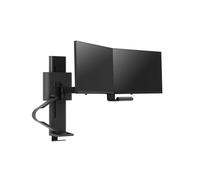 Ergotron TRACE 45-658-224 Support Bureau Double Écran jusqu'à 27" (68.6 cm) -9.8 kg - VESA 75/100 mm - Inclinaison -5°/30° - Rotation 360° - Noir