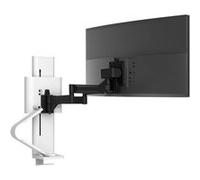 Ergotron TRACE 45-657-251 Support Écran Bureau Blanc, Pince, Max 38", 9.8kg, VESA 75x75/100x100, Inclinaison 0-80°, Rotation 360°, Extension 38cm