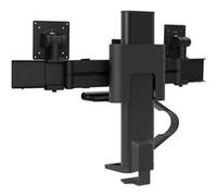 Ergotron TRACE - Kit de montage (poignée, fixation par pince pour bureau, base, colonne de levage, bras d'extension, 2 pivots coulissants) - Technologie de force constante - pour 2 écrans LCD - noir m