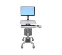 Ergotron WorkFit-C Poste de travail assis-debout LD simple chariot - pour écran LCD / clavier / souris / notebook - gris