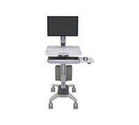 Ergotron WorkFit-C Poste de travail assis-debout LD simple chariot - pour écran LCD / clavier / souris / notebook - gris