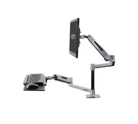 Ergotron WorkFit-LX 45-405-026 Poste de Travail Bureau Aluminium, Écran jusqu'à 42", Charge Max 11.3kg, VESA 75/100, Rotation 360°, Inclinaison -5°/70°