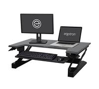 Ergotron WorkFit-T Convertisseur de Bureau Debout à Double écran pour Dessus de Table - 35 Pouces de Largeur, Noir