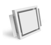 ERGOVENT KAVDRO-100 - Couvercle de diffuseur de ventilation 100 mm, registre d'air sans cadre, grille de ventilation carrée, design moderne, ventilation carrée avec cadre invisible