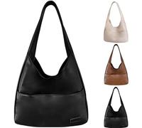 ERGRFHNL Ooomay Maya Shoulder Bag, Ooomay Maya Tote Bag, Ooomay Shoulder Bag, Vegan Leather Trendy Soft Maya Tote Bag (Black)