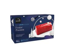 ERHARD Bûche glacée artisanale à la fraise et au fruit de la passion - 550 g