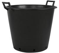 Erhard-Trading Conteneur de plantation avec poignée Conteneur de pépinière noir (Ø 50 cm / 45 litres)