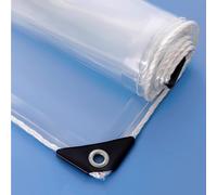 ERHNGL Bâche Transparente très résistante avec œillets, bâche Transparente en PVC de 0,35 mm, résistante au Vent et aux déchirures, pour Jardin extérieur, personnalisée (140 cm x 550 cm)