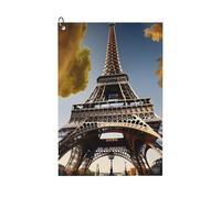 ERhoug Cityscape Paris Tour Eiffel Serviette de golf en microfibre avec mousqueton Motif gaufré Pour homme et femme