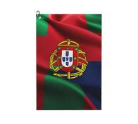 ERhoug Serviette de golf en microfibre avec mousqueton imprimé drapeau portugais, motif gaufré, pour homme et femme, cadeau parfait pour sac de golf