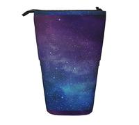 ERhoug Trousse à crayons avec impression interstellaire de l'univers avec étoiles galaxie - Porte-stylo télescopique - Pochette de papeterie sur pied - Joli organisateur pour bureau, maquillage
