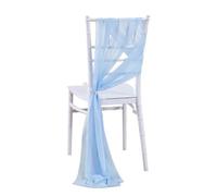 ERHTGUO 10/20pcs 17x250cm Chiffon Chair Sashes Sash Wedding Covers Ribbon Party Banquet Event Aisle Deco(S,20pcs)