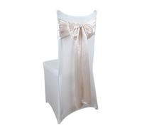 ERHTGUO 10/50PCS Satin Chair Sashes Bows Universal Ribbon Ties Back Sash for Wedding Party Events Banquets Hotel Event Cover(Light Khaki,50pcs)