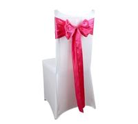 ERHTGUO 10/50PCS Satin Chair Sashes Bows Universal Ribbon Ties Back Sash for Wedding Party Events Banquets Hotel Event Cover(Rose Red,50pcs)