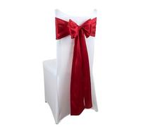 ERHTGUO 10/50PCS Satin Chair Sashes Bows Universal Ribbon Ties Back Sash for Wedding Party Events Banquets Hotel Event Cover(Red1,50pcs)