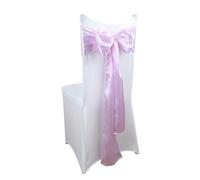 ERHTGUO 10/50PCS Satin Chair Sashes Bows Universal Ribbon Ties Back Sash for Wedding Party Events Banquets Hotel Event Cover(Light Purple,10 pcs)