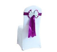 ERHTGUO 10 Pcs Chair Sashes Tie Satin Knot Back Colourful Ribbon Belt Bow for Hotel Banquet Wedding Party Event Decoration(Color3)
