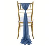 ERHTGUO 10pc Wedding Chair Sash Beauty Tulle Polyester Streamer Hotel Banquet Decoration Cover Tie Ribbon Bow(Color2)