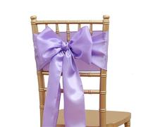 ERHTGUO 10PCS Chair Sashes with Bowknots Washable Reusable, Perfect for Weddings, Banquets, and Formal Events, Decorative Ties(Lavender)