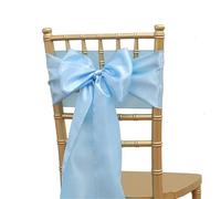 ERHTGUO 10PCS Chair Sashes with Bowknots Washable Reusable, Perfect for Weddings, Banquets, and Formal Events, Decorative Ties(A)