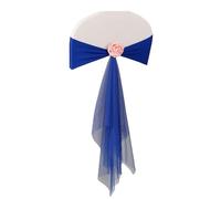 ERHTGUO 10Pcs Elastic Chair Sashes Cover Bands Bows for Wedding Party Hotel Home Seat Banquet Event Decor(A)