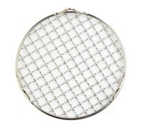 ERHTGUO 201 Stainless Steel Round BBQ Net with Foot Barbecue Grill Meshes Cooling Rack Steam Baking Camping Outdoor Mesh Wire