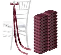ERHTGUO 24/50/100pcs Chair Sashes Decorative Strap Bows Designed Ribbon for Wedding Banquet Party Aisle Decor Home DIY Gift(Red1,100pcs-4x200cm)