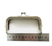 ERHTGUO 2pc 8.5-18.5cm Metal Purse Frame Handle for Clutch Bag Handbag Accessories Making Kiss Clasp Lock 4 Colors(10.5cm-Silve)