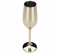 ERHTGUO 2Pcs/Set Shatterproof Stainless Champagne Glasses Brushed Gold Wedding Toasting Flutes Drink Cup Party Marriage Wine