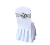ERHTGUO 4/6/10/12/50/100 Pcs Chair Sashes Tie Gauze Bodas Knot Cover Satin Ribbon Belt Bow for Banquet Country Wedding Party Event Decor(Grey,10 PCS)