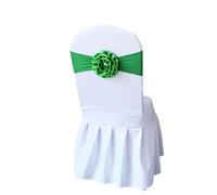 ERHTGUO 4/6/10/12/50/100 Pcs Chair Sashes Tie Gauze Bodas Knot Cover Satin Ribbon Belt Bow for Banquet Country Wedding Party Event Decor(Green,6 PCS)