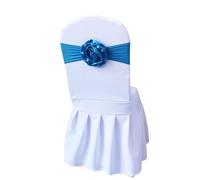 ERHTGUO 4/6/10/12/50/100 Pcs Chair Sashes Tie Gauze Bodas Knot Cover Satin Ribbon Belt Bow for Banquet Country Wedding Party Event Decor(Deep Green,8 PCS)