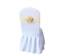 ERHTGUO 4/6/10/12/50/100 Pcs Chair Sashes Tie Gauze Bodas Knot Cover Satin Ribbon Belt Bow for Banquet Country Wedding Party Event Decor(Gold,4 PCS)