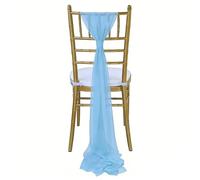 ERHTGUO 4pc Chair Ties Wedding Sash Tulle Polyester Streamer Banquet Hotel Decoration Cover Ribbon Bow for Party Chairs(Color 12)