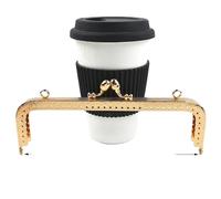 ERHTGUO 4Pcs 85-200mm Metal Embossed Pattern Purse Frame Square Bag Handle Handbag Kiss Clasp Lock Buckle Bracket Hardware Accessories(LightGold-B-200mm)