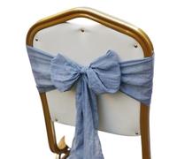 ERHTGUO 50-100PCS Chair Sashes for Wedding Covers Cheesecloth Bow Ribbons for Bridal Ceremony 7x98In(Color13,20pcs)