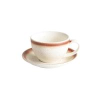 ERHTGUO 75/200/250/300ml Coffee Cup And Saucer Set Retro Ceramics Espresso Cups Vintage Latte Art Mug For Cappuccino(300ml)