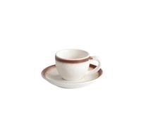 ERHTGUO 75/200/250/300ml Coffee Cup And Saucer Set Retro Ceramics Espresso Cups Vintage Latte Art Mug For Cappuccino(75ml)