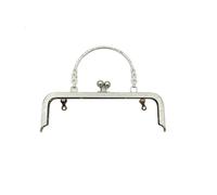 ERHTGUO Bag Kiss Clasp Lock Purse Frame Making DIY Craft Handle Accessory Hardware(Screw Style Silver)