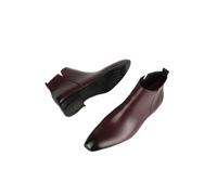ERHTGUO Bottes Chelsea Formelles For Hommes, Style Décontracté Et Professionnel(Wine red,41(EU-42.5))