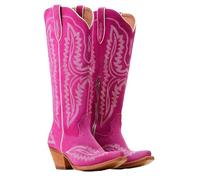 ERHTGUO Bottes de cowboy for femmes, hauteur genou, mi-mollet, style western vintage, chaussures décontractées à talons compensés(Color2,39)