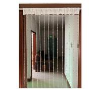 ERHTGUO Bouton Lumineux Frange perlée décor à la Maison Porte Rideau Gland pièce diviseur Panneau fenêtre moustiquaire(Clear)