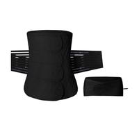 ERHTGUO Ceinture abdominale gainante for femme, ceinture de modelage du corps, bande élastique contour, post-partum(Black set,XX-Large)