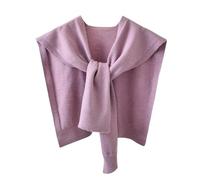 ERHTGUO Châle tricoté, climatisation, faux col, protège-cou, cape fine nouée, écharpe d'épaule for femme(Purple)