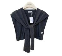 ERHTGUO Châle tricoté d'été à la mode polyvalent faux col protège-cou cape nouée écharpe d'épaule de couleur unie(PURPLE)