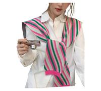 ERHTGUO Châle tricoté preppy rayé à rayures croisées des quatre saisons, écharpe d'été de haute qualité for le cou et les épaules(PURPLE)